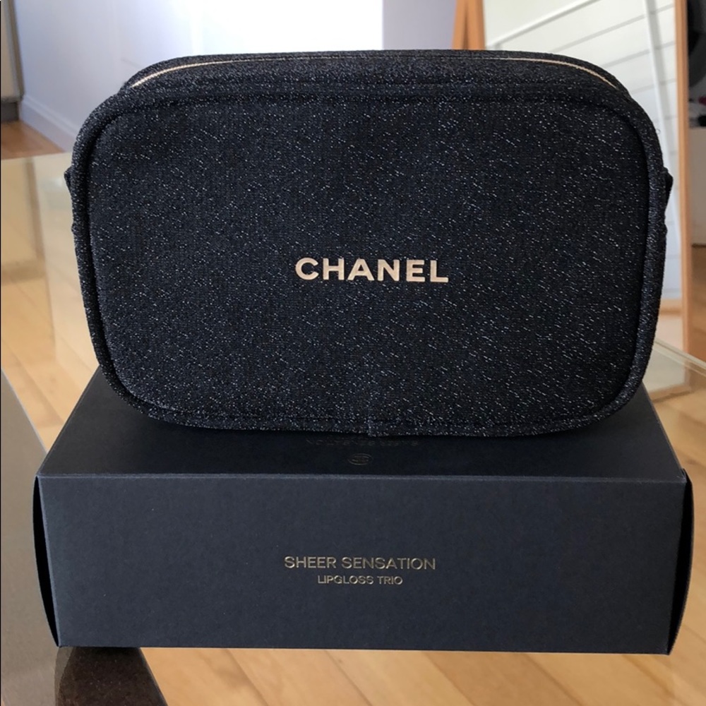 Chanel Makeup Holiday Pouch Set Lipgloss Trio